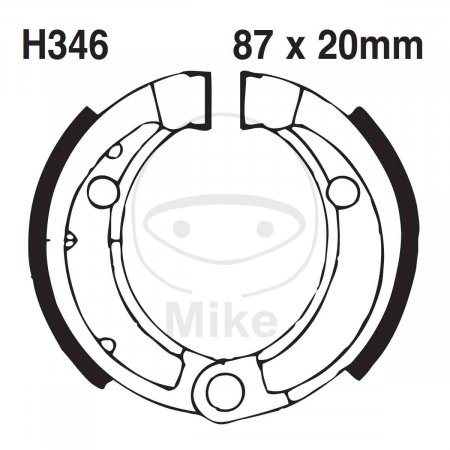 Brzdové čeľuste -sada EBC H346 vrátane  pružín