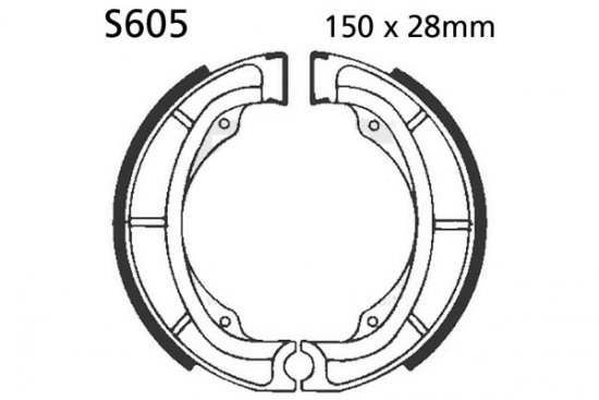 Brzdové čeľuste -sada EBC S605 vrátane  pružín