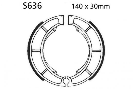 Brzdové čeľuste -sada EBC S636 including springs