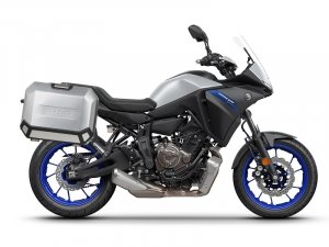 Kompletná sada bočných hliníkových kufrov SHAD TERRA, 36/36 litrový bočné kufre, vrátane montážnej s SHAD YAMAHA MT-07 Tracer / Tracer 700