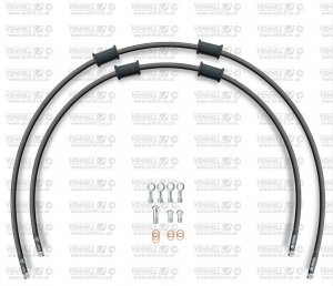 CROSSOVER-predok-sada Venhill HON-6025F-BK POWERHOSEPLUS (2 hadice v sade) čierna hadica,chrómové koncovky