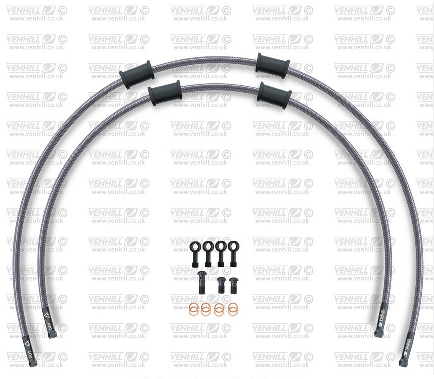 CROSSOVER-predok-sada Venhill HON-6025FB POWERHOSEPLUS (2 hadice v sade) Priehľadné hadice, čierne koncovky