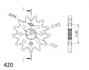 Reťazové koliečko SUPERSPROX CST-1256:13 13T, 420