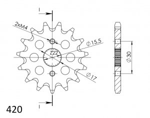 Reťazové koliečko SUPERSPROX CST-1256:15 15T, 420