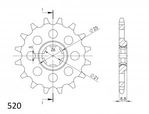 Reťazové koliečko SUPERSPROX CST-507:13 13T, 520