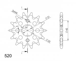 Reťazové koliečko SUPERSPROX CST-569:17 17T, 520