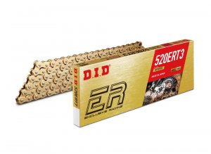 Motokrosová reťaz - Made in JAPAN D.I.D Chain 520ER-T3 SDH 114 L zlatá/zlatá