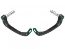 Lever guard ACCOSSATO with green eyelet and insert right + left , carbon