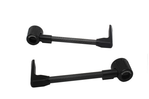 Lever guard ACCOSSATO with black hose and joint right + left , carbon