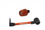 Lever guard ACCOSSATO with orange hose and joint left, aluminium