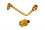 Lever guard ACCOSSATO with gold hose and joint left, aluminium