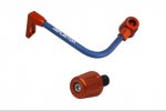 Lever guard ACCOSSATO with blue hose and joint left, aluminium