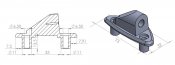 Zrkadlový adaptér PUIG 9571N ADAPTER RIGHT SIDE FOR FAIRING DAYTONA 675 čierna na kapotáž