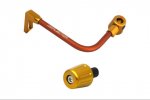 Lever guard ACCOSSATO with orange hose and joint left, aluminium