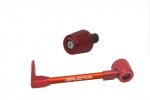 Lever guard ACCOSSATO with orange hose and joint left, aluminium