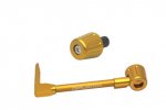 Lever guard ACCOSSATO with gold hose and joint left, aluminium