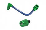 Lever guard ACCOSSATO with blue hose and joint left, aluminium