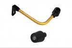 Lever guard ACCOSSATO with gold hose and joint left, aluminium