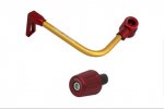 Lever guard ACCOSSATO with gold hose and joint left, aluminium