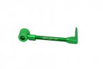 Lever guard ACCOSSATO with green hose and joint right, aluminium