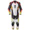 1 piece Leather Suit GMS GRC-1 black-yellow-red 48H